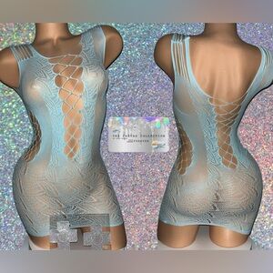 EXOTIC/ STRIPPER/ RAVE WEAR:1 PIECE DRESS WITH RHINESTONES